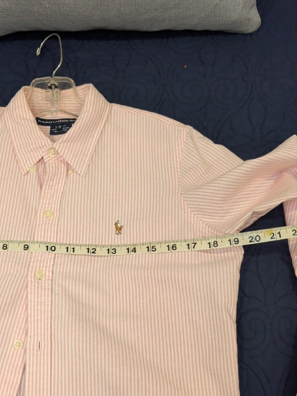 Ralph Lauren Soft Pink Striped Button-Down Shirt - Picture 6 of 6